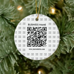 Ornamento De Cerâmica Crie Instantaneamente um Código QR Escaneável e um