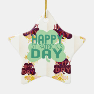 Ornamento De Cerâmica Crie o seu feliz Dia de São Patrício