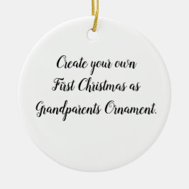 Ornamento De Cerâmica Crie seu primeiro Natal como avós