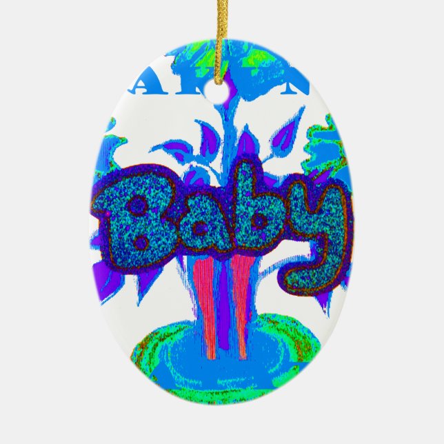 Ornamento De Cerâmica Crie Seu Próprio Bonito Bebê Glitter Bonito (Frente)