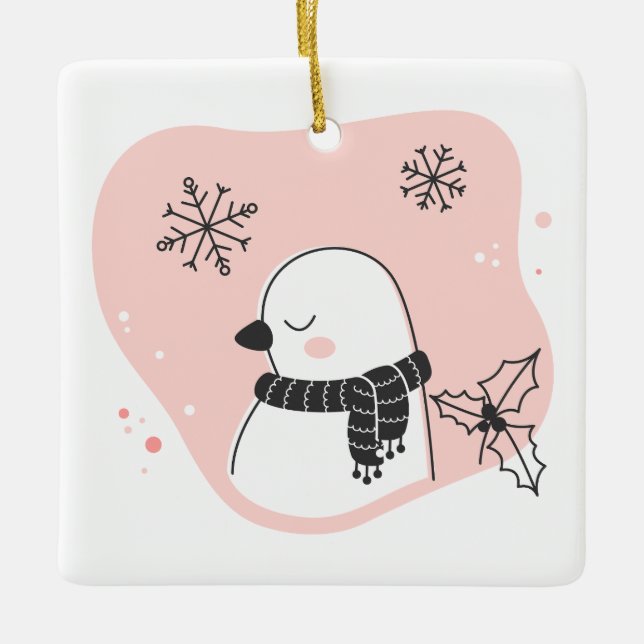 Ornamento De Cerâmica Crie seu próprio doce Natal da Tartaruga (Frente)