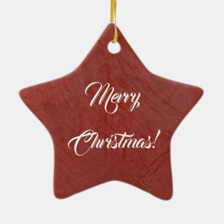 Ornamento De Cerâmica Crie seu próprio feliz Natal italiano vermelho