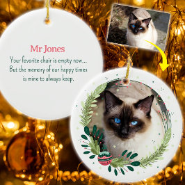 Ornamento De Cerâmica Crie Seu Próprio Memorial de Natal para Gato