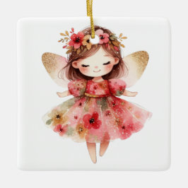 Ornamento De Cerâmica Crie seu próprio Ouro Puppies Anjo de Natal