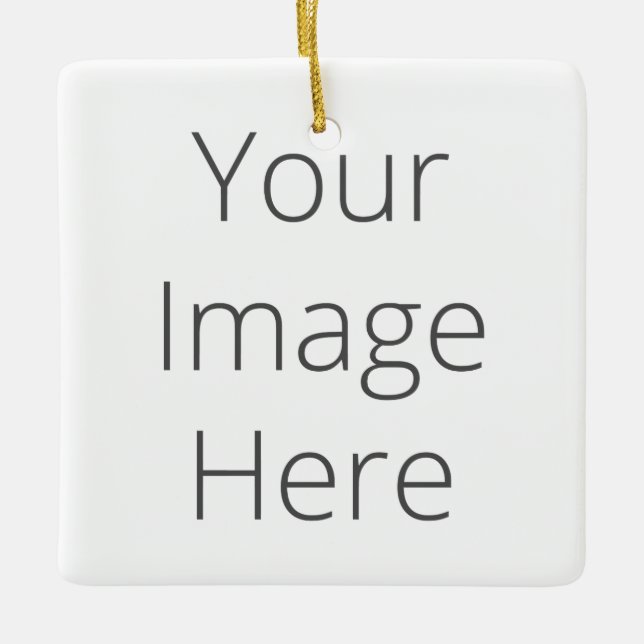 Ornamento De Cerâmica Crie Seu Próprio Pedido Quadrado (Frente)