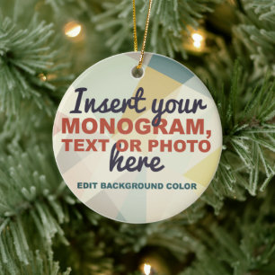 Ornamento De Cerâmica Crie seu próprio personalizado