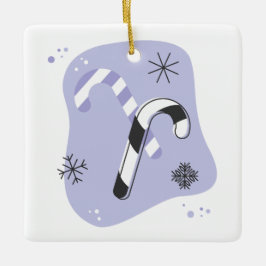 Ornamento De Cerâmica Crie Seu Próprio Retro Doces Roxos No Natal