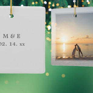 Ornamento De Cerâmica Crie Sua Própria Foto Personalizada De Casamento 