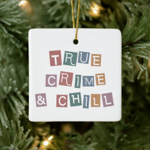 Ornamento De Cerâmica Crime verdadeiro e frio Assassinato do Crime Sho