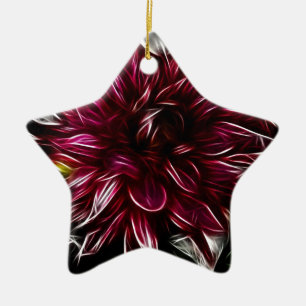 Ornamento De Cerâmica Crimson Flower