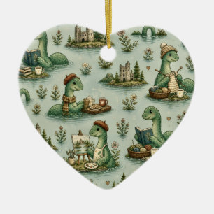 Ornamento De Cerâmica Criptídeos Aconchegantes Nessie Monstro do Lago Ne