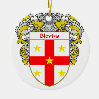 Ornamento De Cerâmica Crista da brasão/família de Blevins
