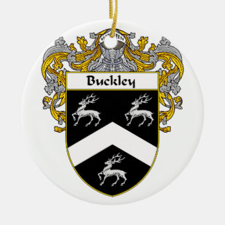 Ornamento De Cerâmica Crista da brasão/família de Buckley