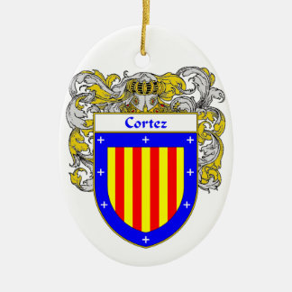 Ornamento De Cerâmica Crista da brasão/família de Cortez