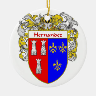Ornamento De Cerâmica Crista da brasão/família de Hernández