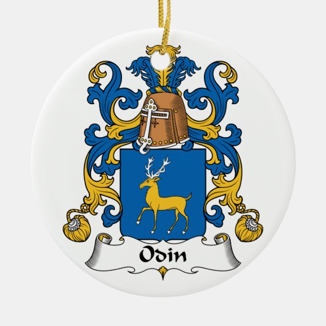 Ornamento De Cerâmica Crista da família de Odin (Frente)