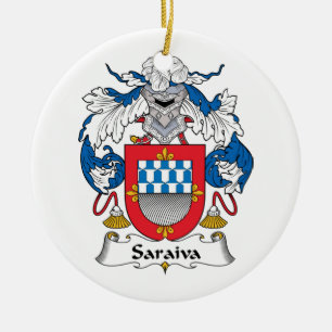 Ornamento De Cerâmica Crista da família de Saraiva