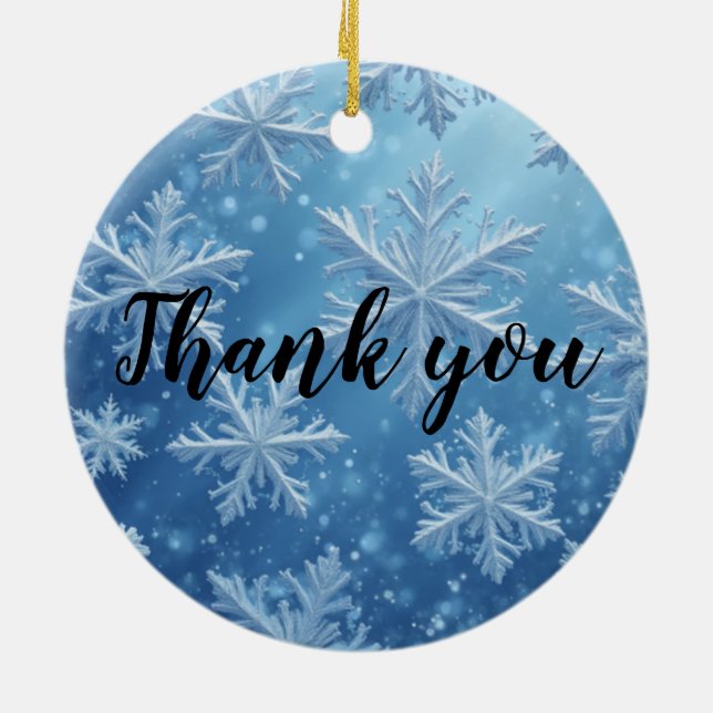 Ornamento De Cerâmica Cristais de Neve (Traseira)