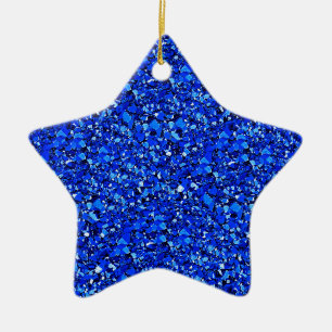Ornamento De Cerâmica Cristais de quartzo Druzy - azul de cobalto