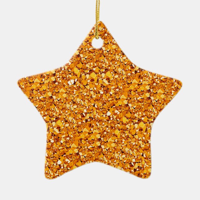 Ornamento De Cerâmica Cristais de quartzo Druzy - laranja-tangerina (Frente)