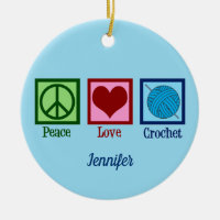 Crochê de Crochet de Amor pela Paz