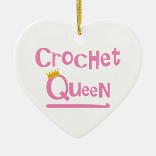 Ornamento De Cerâmica Crochet Queen