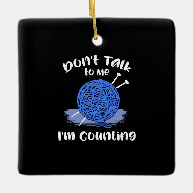 Ornamento De Cerâmica Crocheting (Frente)