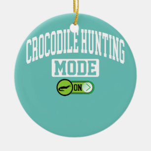 Ornamento De Cerâmica Crocodilo Hunting Mode em Alligators Hunter