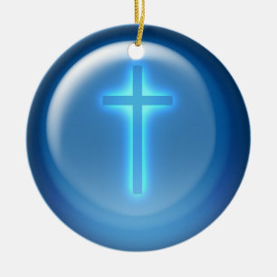 Ornamento De Cerâmica Cross - Christian