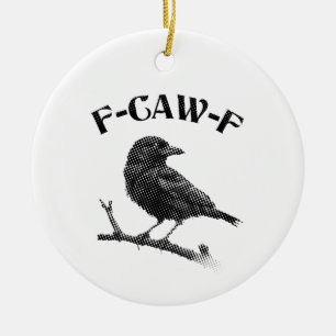 Ornamento De Cerâmica Crow F-CAW-F Halloween