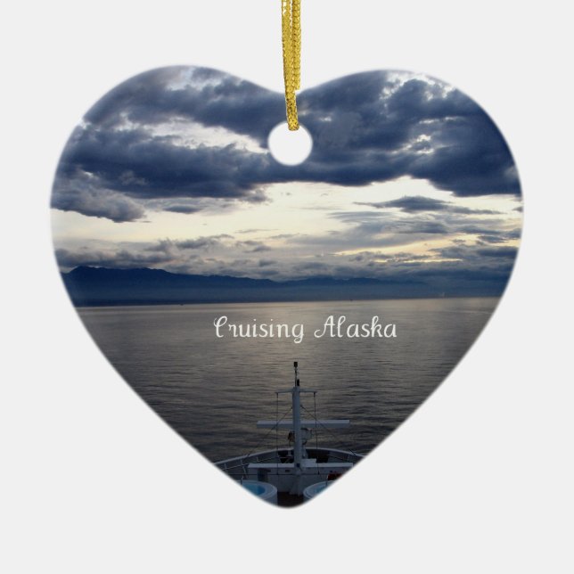 Ornamento De Cerâmica Cruise Alaska (Frente)