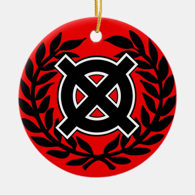 Ornamento De Cerâmica Cruz Celta (Frente)