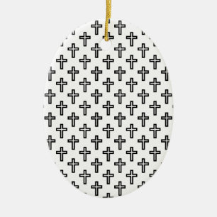 Ornamento De Cerâmica Cruz Cristã