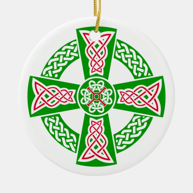 Ornamento De Cerâmica Cruzamento celta (Frente)