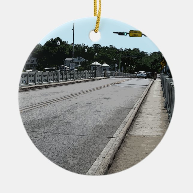 Ornamento De Cerâmica Cruzando a Ponte 7622 (Frente)