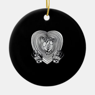 Ornamento De Cerâmica Crying Heart Classic - Skeleton mãos Heart