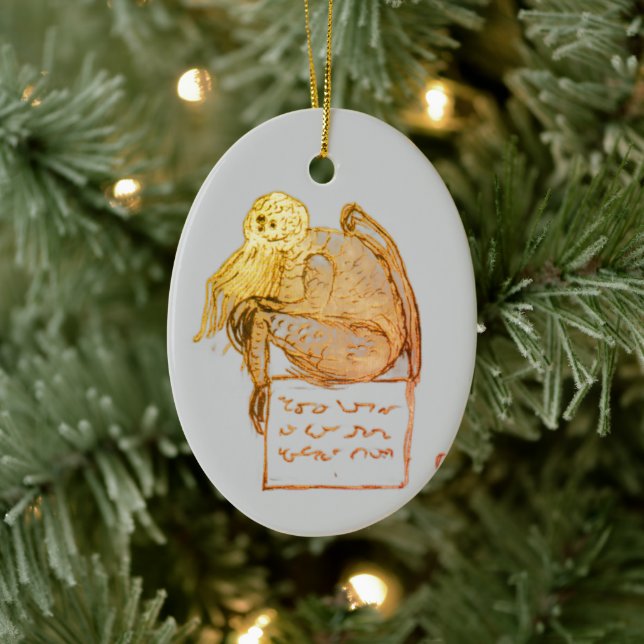 Ornamento De Cerâmica Cthulhu sketch by Lovecraft (Árvore)