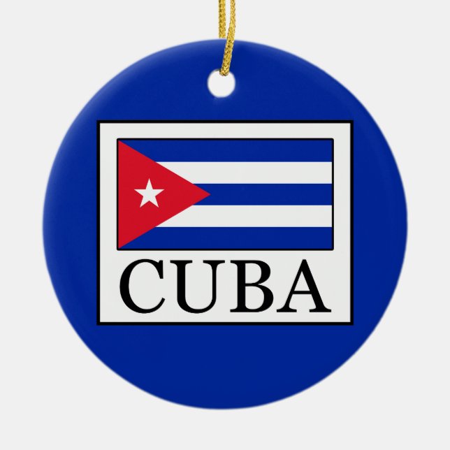Ornamento De Cerâmica Cuba (Frente)