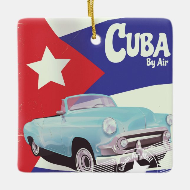 Ornamento De Cerâmica Cuba de avião (Frente)