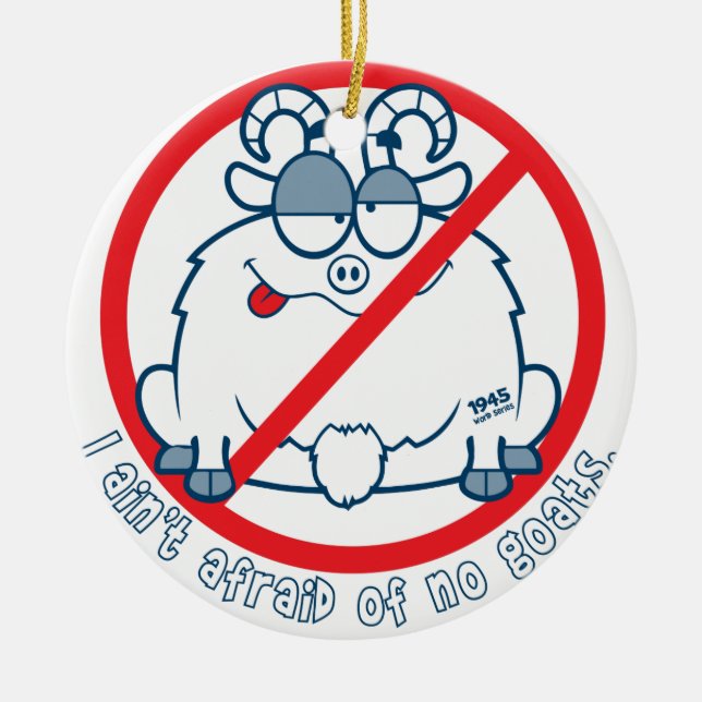 Ornamento De Cerâmica cubs a camisa da cabra de Chicago (Frente)