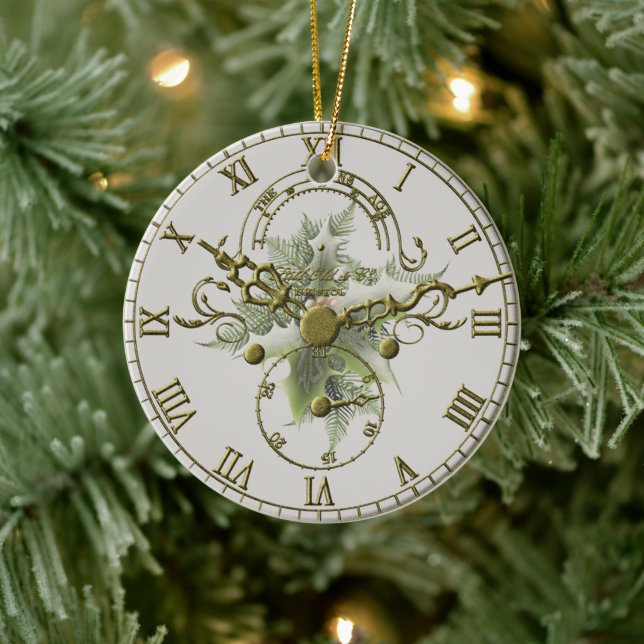 Ornamento De Cerâmica Cucko Clock Face (Árvore)