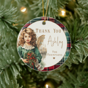 Ornamento De Cerâmica Cuidador Elegante Angel