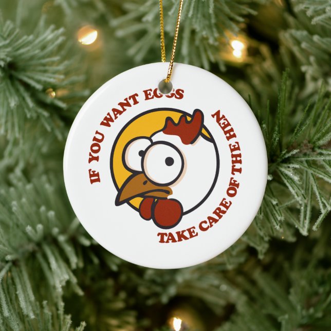 Ornamento De Cerâmica Cuidar da galinha 1 (Árvore)