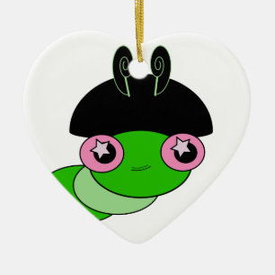 Ornamento De Cerâmica Cuja lagarta