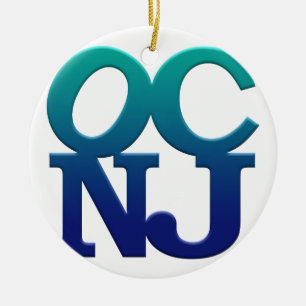 Ornamento De Cerâmica Cumprimentos da cidade NJ do oceano