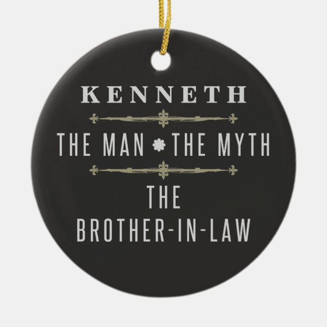 Ornamento De Cerâmica Cunhado O Homem O Mito (Frente)