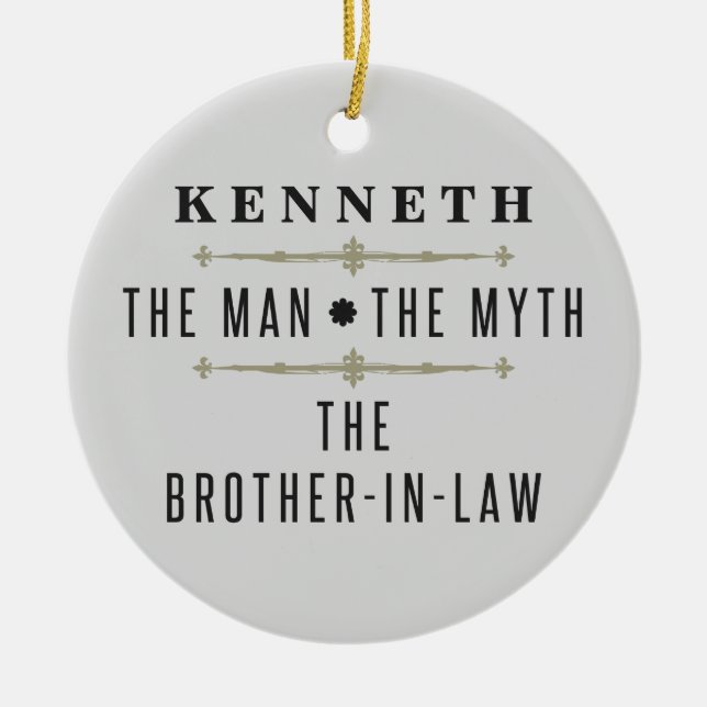 Ornamento De Cerâmica Cunhado O Homem O Mito (Frente)