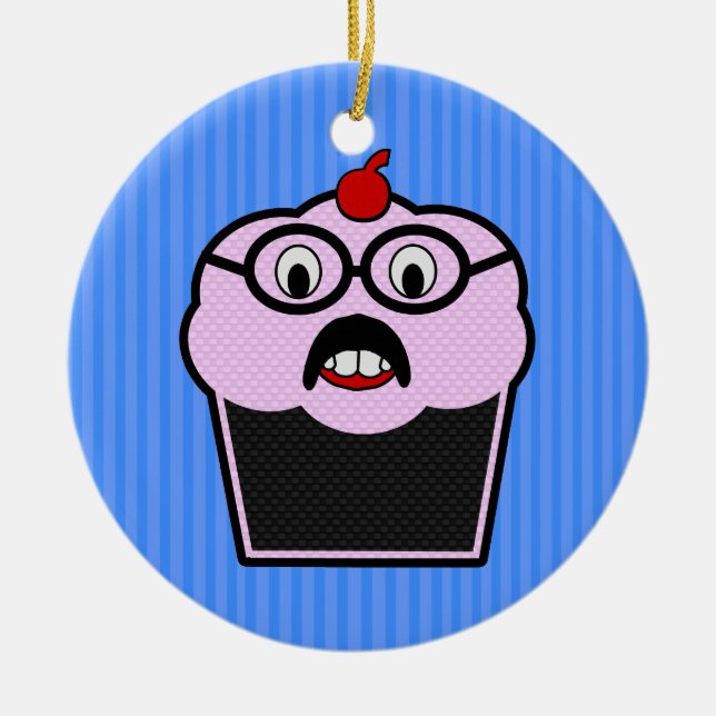 Ornamento De Cerâmica Cupcake Studmuffin (Frente)