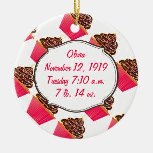 Ornamento De Cerâmica Cupcakes