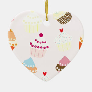 Ornamento De Cerâmica Cupcakes